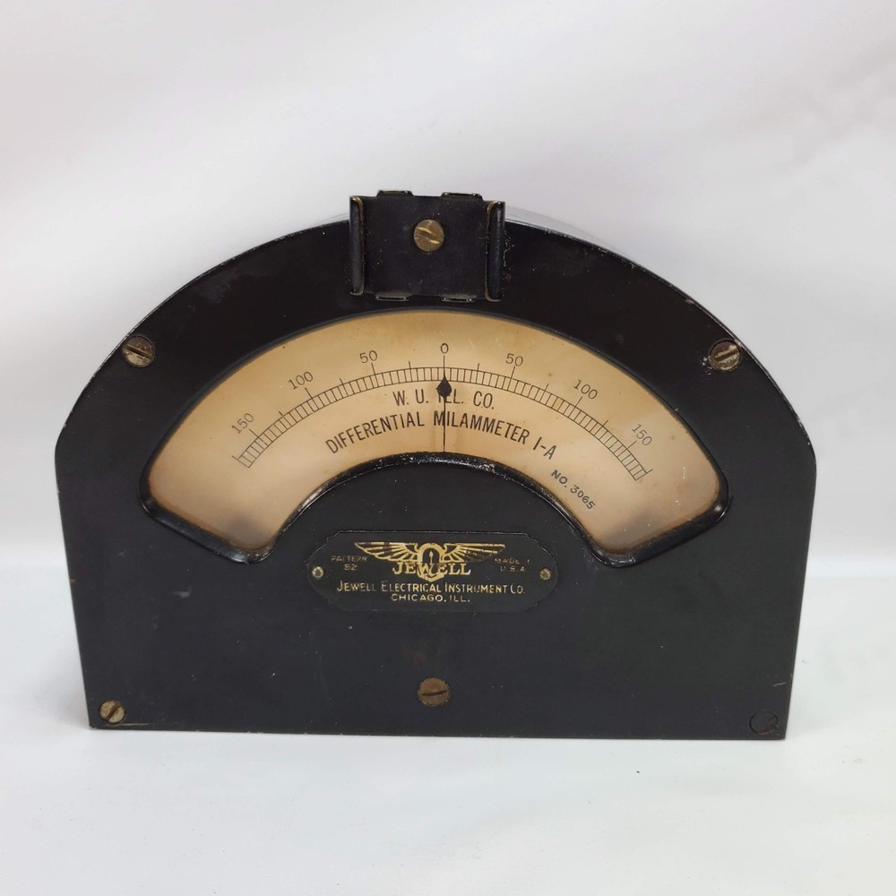 Antique Jewell Industrial‎ Large Meter Milammeter VTG Steampunk Gauge UNTESTE